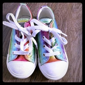 Toddler Converse Rainbow Glitter size 8